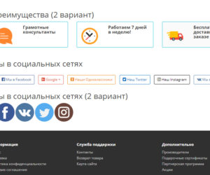 CMS OpenCart 3.0 иконки социальных сетей (2 вариант)